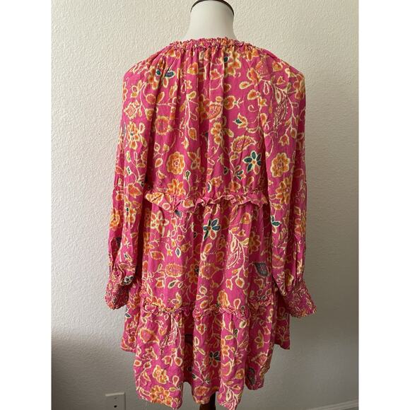 Revolve House of Harlow 1960 Dress Mini Print Tiered Babydoll Boho - Picture 9 of 15